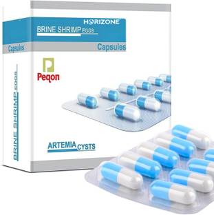 Horizone Peqon Artemia Cysts Brine Shrimp Eggs 1 Strip (10 Capsules) Shrimp 0.01 kg Dry New Born, Young Fish Food