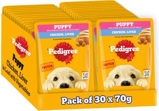 PEDIGREE Chicken liver in loaf Chicken, Vegetable 2.1 kg (30x0.07 kg) Wet Young Dog Food