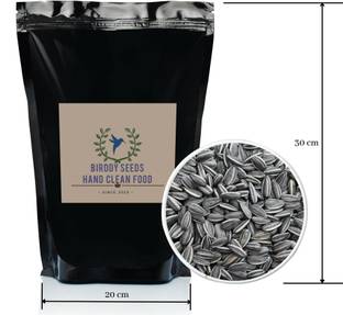 Birddy Seeds Strip Sunflower Seeds for Parrot Fruit 1 kg Dry Adult, New Born, Young Bird Food