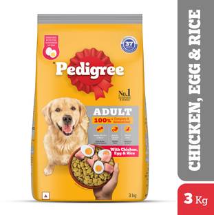PEDIGREE High Protein Variant Chicken, Egg, Rice 3 kg Dry Adult Dog Food