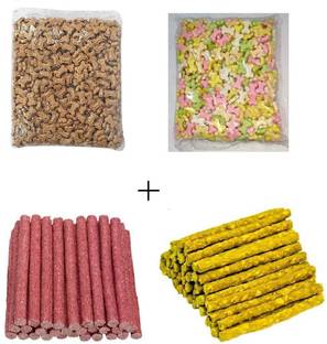 Blacknose Dog Chew Biscuit (Cocoa & Mix) And (Chicken & Mutton) Munchy Stick (600Gm) Pack Vegetable, Chicken, Mutton 0.6 kg (4x0.15 kg) Dry Adult, New Born, Senior, Young Dog Food