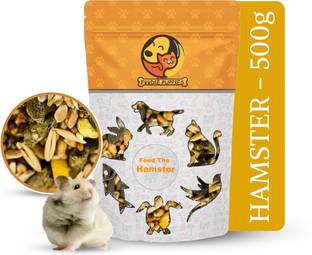 Foodie Puppies Hamster Food Pellets Highly Nutritious Diet Essential Ingredients for Healthy 0.5 kg Dry Adult, New Born, Senior, Young Hamster Food