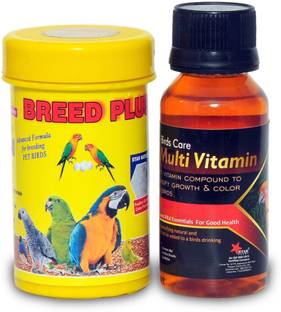 STAR FARMS Breed Plus 50gms & Multi Vitamin 60ml For All Birds 0.12 kg (2x0.06 kg) Dry Adult, New Born, Senior, Young Bird Food