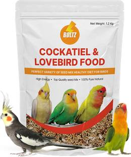 BOLTZ Adult Bird Food for Cockatiel & Lovebirds Mix Seeds 1.2Kg 1.2 kg Dry Adult Bird Food