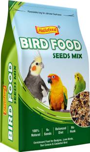 Hallofeed BIRD FOOD 1 Kg ( 9+ SEEDS-MIX) for Budgies 1 kg Dry Adult, Senior, Young Bird Food
