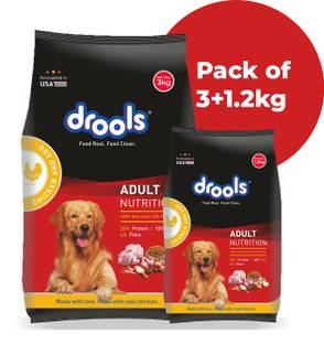 Drools 3+ 1.2 kg free Real Chicken and Egg 4.2 Kg Dry Adult Dog Food