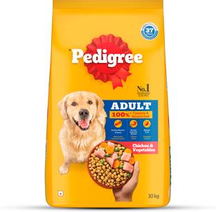 PEDIGREE 100% Nutrition Chicken, Vegetable 10 kg Dry Adult Dog Food