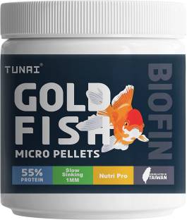 TUNAI Gold Fish Micro Pellets 55% Protein Rich Pellet Boost Color & Growth Fish Food Sea Food 0.25 kg ...