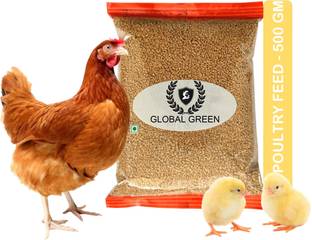 GLOBAL GREEN High Protein Poultry Flake feed for young chicks (0-6 Weeks) 0.5 KG packet 0.5 kg Dry Adult, New Born, Senior, Young Bird Food