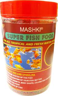 MASHKI SuperMix of Fast Red & Spirulina with Xtra Vitamins & Minerals for all Fishes Fish 0.18 kg Dry Adult, New Born, Senior, Young Fish Food
