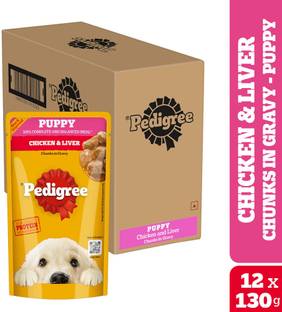 PEDIGREE Gravy Chicken, Liver 1.56 Kg (12x0.13 Kg) Wet New Born Dog Food