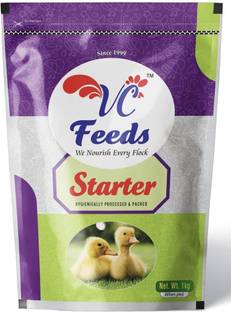 VC Feeds |Starter| Ideal for Broiler, Layer, Rooster, Country, Duck, Quail, Emu, Turkey. Spice 1 kg Dry Young Bird Food