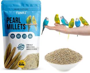 TUNAI 100% Natural Gluten Free 68% Starch Pearl Millet Bird Food 0.45 kg Dry Adult, Senior, New Born, ...