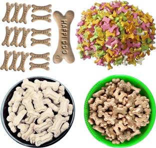 Unik Dog Chew Combo, 4 Types Premium Dog Biscuits, 4 Kg, ( Pack Of 4 ) Chicken, Mutton, Fruit, Milk Dog Chew