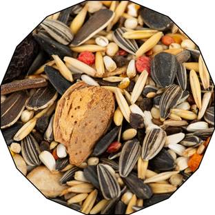 Birddy Seeds Mix Parrot Food for Macaw, Cockatoo, African Gray & Other Fruit, Nuts 1 kg Dry Adult Bird Food