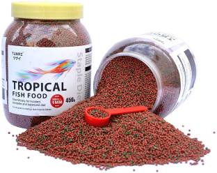 TUNAI Fish Food for Aquarium with 26% protien Daily Nutrition for Health and Growth Shrimp 0.45 kg Dry...