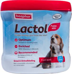 Beaphar Lactol Newborn Puppy Dog Milk with DHA, Vitamins & Minerals, Puppy Milk Replacer Milk 0.2 kg Dry New Born Puppy Food
