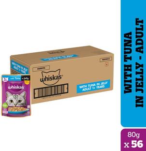 Whiskas (1+ Years) Tuna 4.48 kg (56x0.08 kg) Wet Adult Cat Food