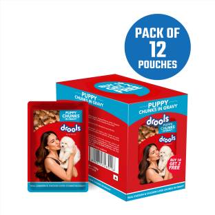 Drools Chicken Liver Chunks and Real Chicken 0.72 kg (12x0.06 kg) Wet Young Dog Food