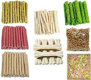 Blacknose Dog 8 Mix (4 Mix Munchy) & White Stick ,Combo Biscuit & Bone - (Each-100Gm) Pack Mutton, Lamb, Mint, Chicken, Strawberry, Beef 0.8 kg (8x0.1 kg) Dry Adult, New Born, Senior, Young Dog Food