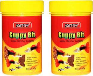 TAIYO Guppy Bits 45g (Pack of 2) 0.045 kg (2x0.02 kg) Dry Adult, New Born, Young Fish Food