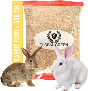 GLOBAL GREEN Rabbit Feed (wheat bran) variety of rabbit daily use food 0.5 kg Dry Adult, New Born, Senior, Young Rabbit Food