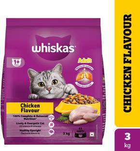 Whiskas (1+ Years) Chicken 3 kg Dry Adult Cat Food