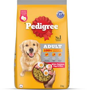 PEDIGREE High Protein Variant Chicken, Egg, Rice 3 kg Dry Adult Dog Food