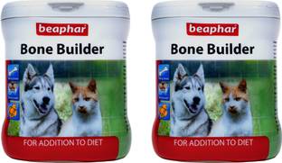 Beaphar Bone Builder Powder with Calcium, Dog & Cat Pet Food for Strong Bones & Teeth 0.8 kg (2x0.4 kg) Dry Adult Dog & Cat Food
