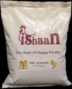 Ishaan ( Pre Starter Feed) Ideal for Broiler,Layer,Country,Rooster,Duck,Qual,Turkey,Emu Spice 1 kg Dry New Born Bird Food
