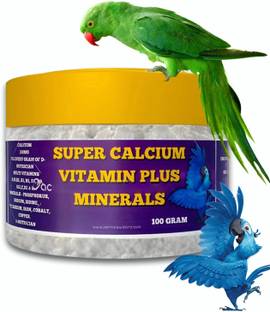 Parrots Wizard Super Calcium All in 1 Multi Vitamin Plus Mineral Powder 0.1 kg Dry New Born, Adult, Senior, Young Bird Food