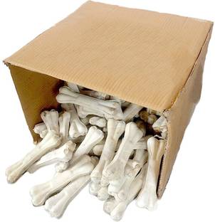 Foodie Puppies 10pcs 5Inch White Calcium Bone Chews Chicken Dog & Cat Chew