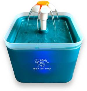 Pet a pet Cat Water Fountain with LED Light Quiet Drinking Green