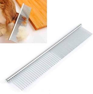 PSK PET MART Stainless Steel Comb for Pet For All Breeds Grooming Gloves for Dog & Cat