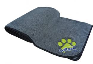 SOFTSPUN Microfiber pet towel dog & cat Grooming Gloves for Dog & Cat