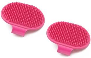 VAAMnational Pet Shampoo Washing Soothing Massage Rubber Bristles Hand Brush Comb Grooming Gloves for Rabbit, Cow, Dog