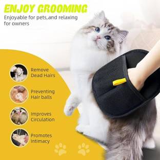SARKAR Pet Hair Removal Gloves Reusable Grooming Mitt Cleaning Glove Grooming Gloves for Dog & Cat