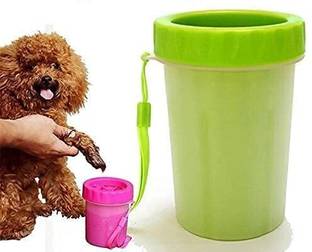 THE DDS STORE Foot Washing Cup, Pet Paw Cleaner Portable Dog Paw Washer with Soft Silicone Bristles for Quickly Cleaning Pets Muddy Feet - Color May Vary (Large) Grooming Gloves for Dog & Cat (Multicolor, Large) Grooming Gloves for Dog, Cat, Dog & Cat