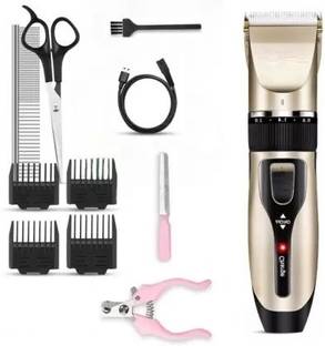 OXERPRO Pet Hair Trimmer, Black Pet Hair Trimmer For Dog-Cat -Rabit Trimmer 240 min  Runtime 7 Length Settings
