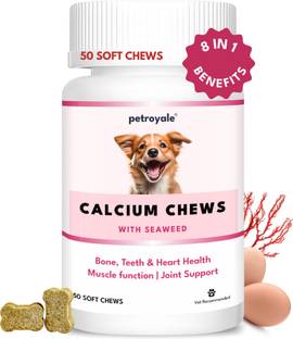 Petroyale Seaweed Dog Calcium Chew Tablets, Calcium Supplement For Dog Pet Health Supplements