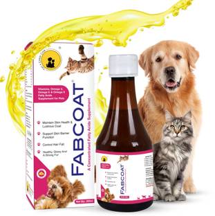 Tail & Collar Club Fabcoat dog & Cat wellness with Omega 3,6 &9 Pet Health Supplements