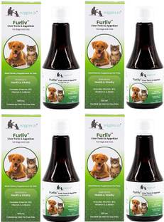 Wiggles Furliv Liver Tonic for Dogs Cats Appetite Booster, 800ml (Pack of 4) Pet Health Supplements