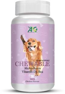 ANC Chicken Flavour Chewable Multivitamin Tablets for Pets with Vitamin D3, B12 Pet Health Supplements