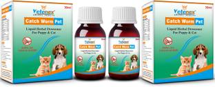 VETENEX Catch Worm Pet - Herbal Dewormer For Puppy and Cats - 30 ML Pet Health Supplements