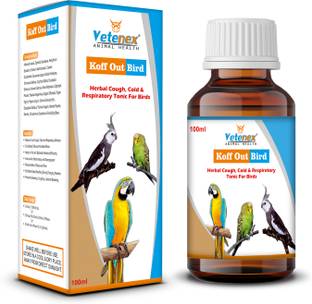 वेटनेक्स Koff Out Bird - Respiratory Syrup, Cough, Cold Supplement For Birds - 100 ML पेट हेल्थ सप्लीमेंट्स