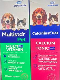 Pet Mankind CALCIMUST PET AND MULTISTAR PET SYRUP COMBO (200ML+200ML) Pet Health Supplements