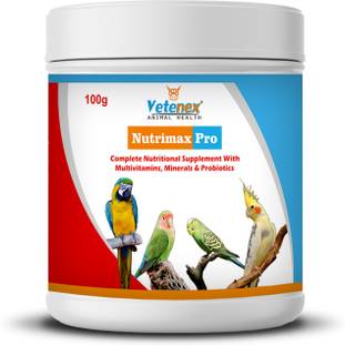 VETENEX Nutrimax Pro - Birds Nutritional Supplement with Vitamins, Minerals & Probiotics Pet Health Supplements