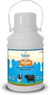 VETENEX Vutrocal Forte - Chelated Liquid Calcium Supplement for Cattle,Cow,Buffalo,Poultry,Goat,Pig and Farm Animals - 2 LTR Pet Health Supplements