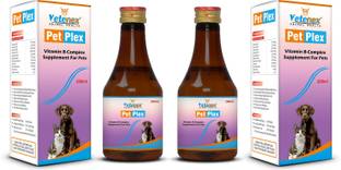 VETENEX Pet Plex - Vitamin B-Complex & Amino Acids Syrup For Dogs (200ml x 2) Pack of 2 Pet Health Supplements