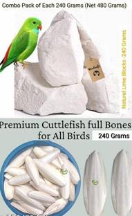 rayyans 480 GRAMS OF CUTTLE FISH BONE AND LIME BLOCKS Pet Health Supplements